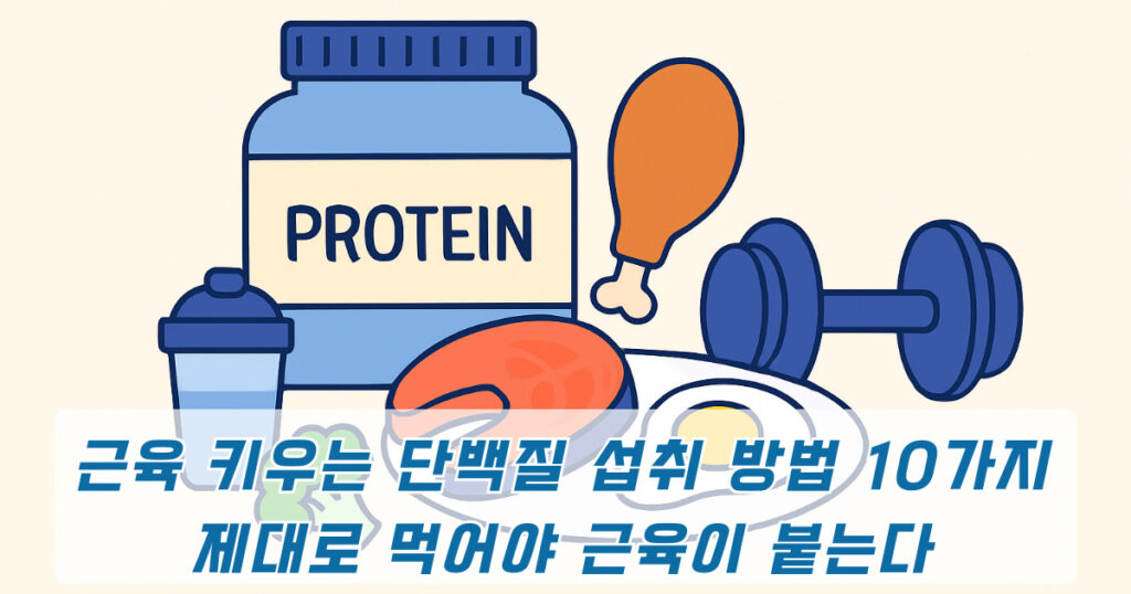 단백질 섭취 방법 – 근육을 키우는 식단과 타이밍 정리