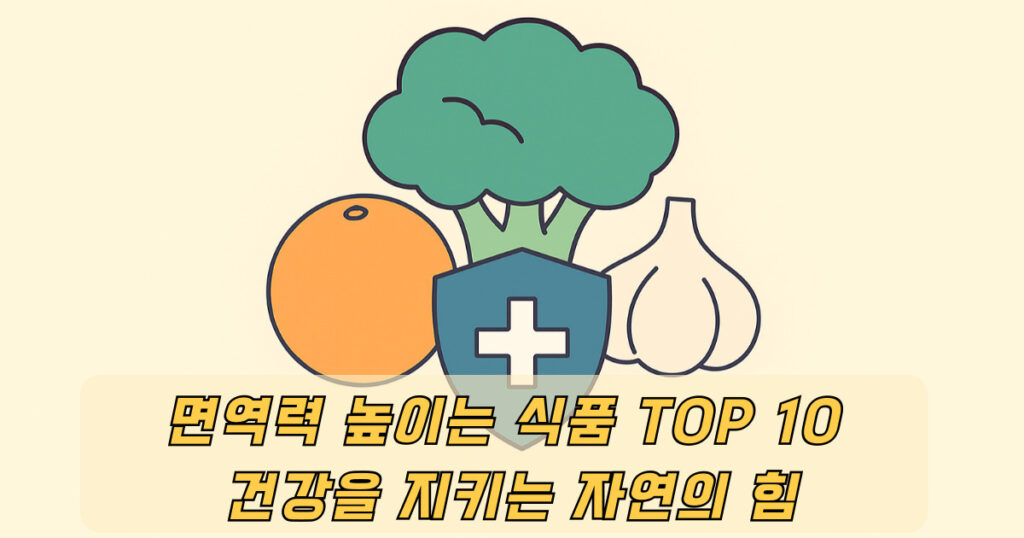 면역력 높이는 식품 – 바이러스와 질병에 강한 건강 먹거리