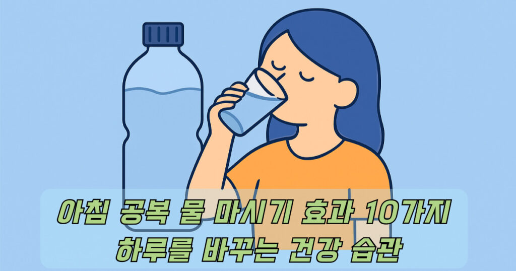 아침 공복 물 마시기 효과 – 하루를 바꾸는 건강한 시작