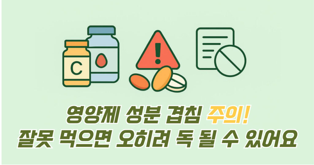 영양제 성분 겹침 주의