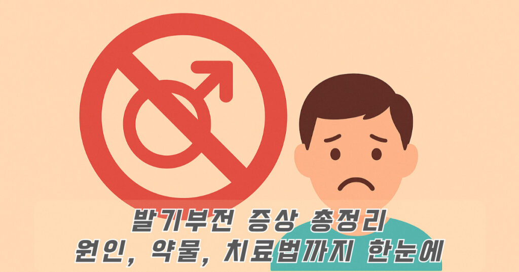 발기부전 증상을 격는 남성 그림 이미지