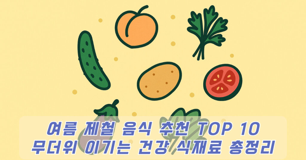 여름 제철 음식 추천 썸네일 무더위 건강 식재료