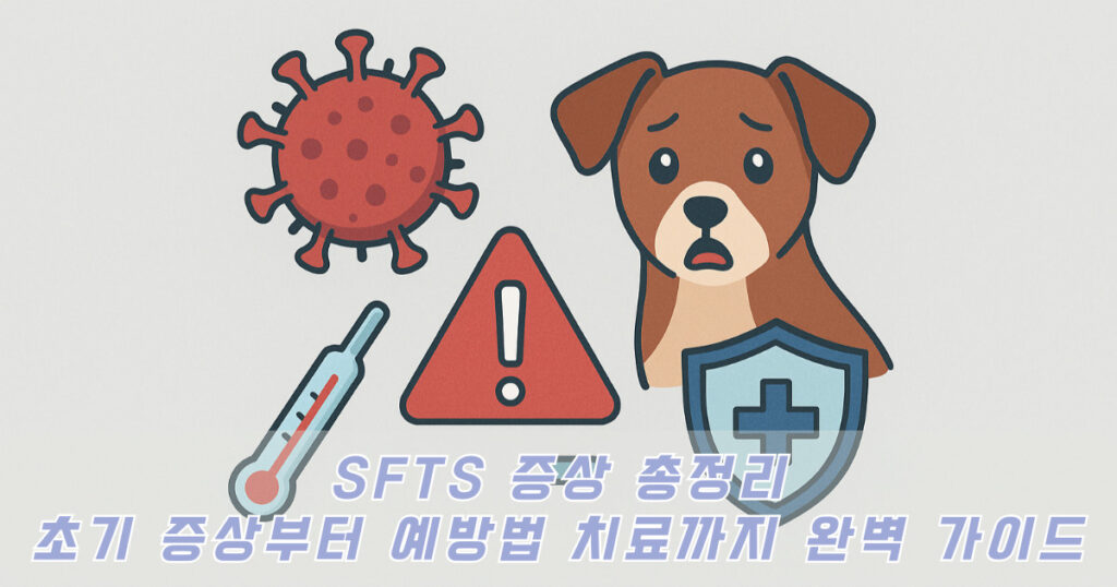 SFTS 증상과 관련된 일러스트 이미지