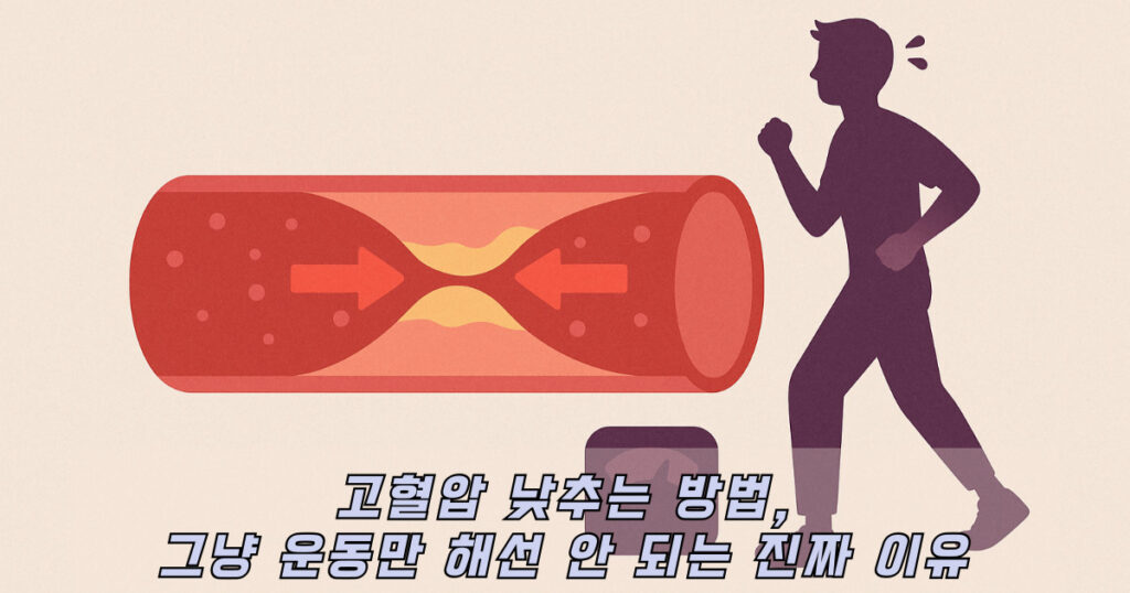 고혈압 낮추는 방법과 관련된 혈관 및 사람 이미지