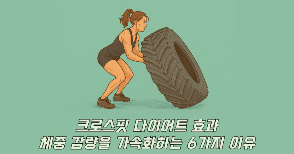크로스핏 다이어트 효과 타이어 플립 운동