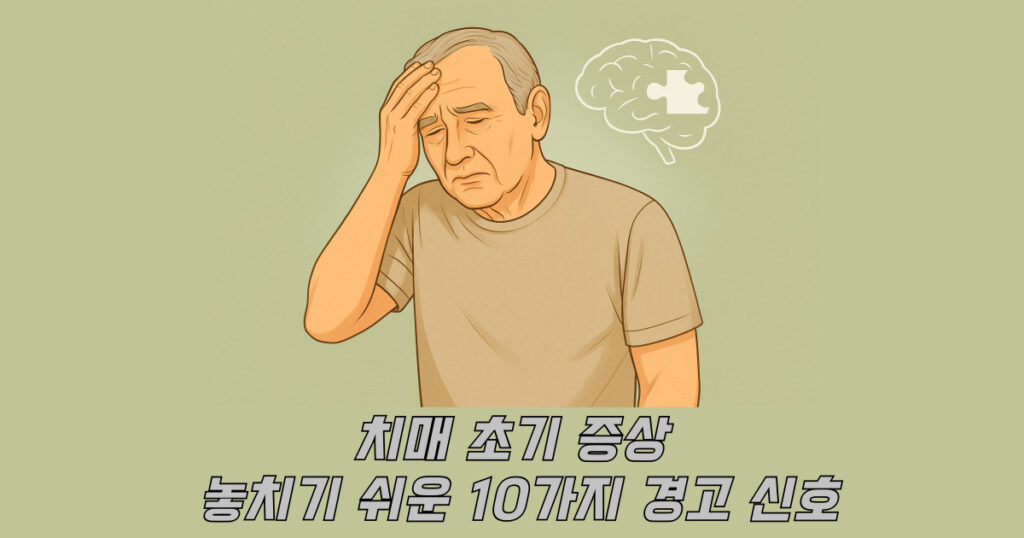 치매 초기증상을 나타내고 있는 노년 남성 일러스트