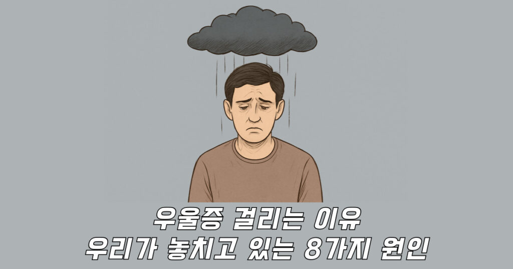 우울증 걸리는 이유 우울한 표정 구름