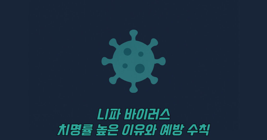 니파 바이러스를 표현하는 바이러스 일러스트