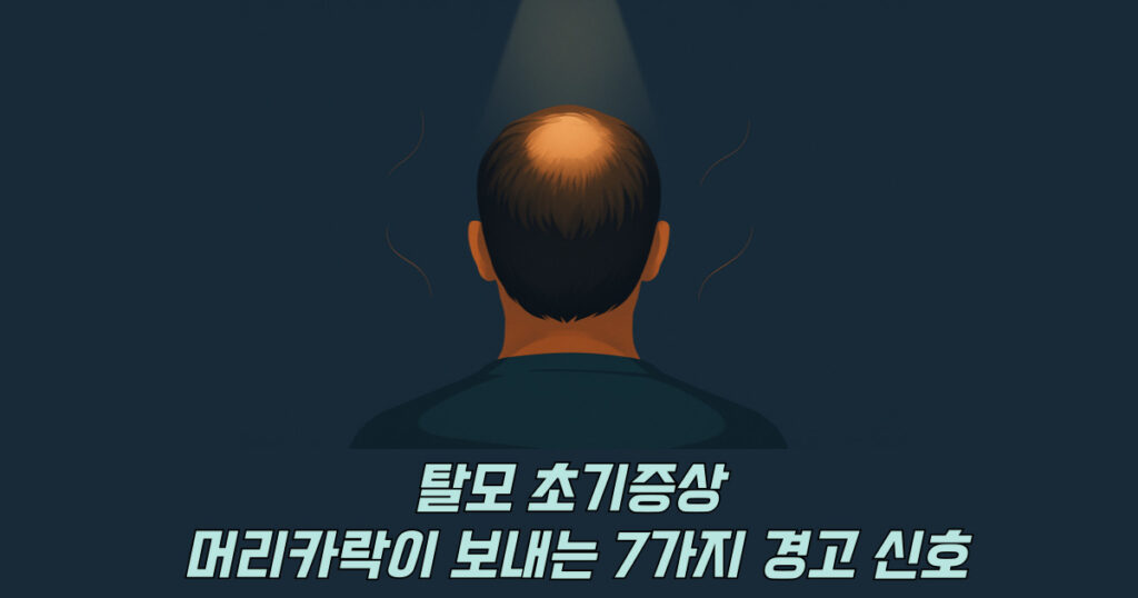 탈모 초기증상을 상징하는 정수리 일러스트